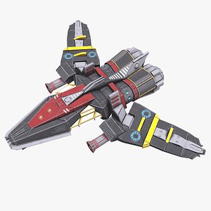 3D sci-fi space ship