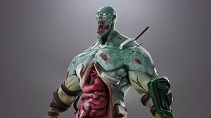 Animated Stylized Low poly Game Ready Zombie