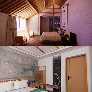 3D model Hotel Room -B2
