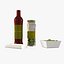 Jar of olives and olive oil