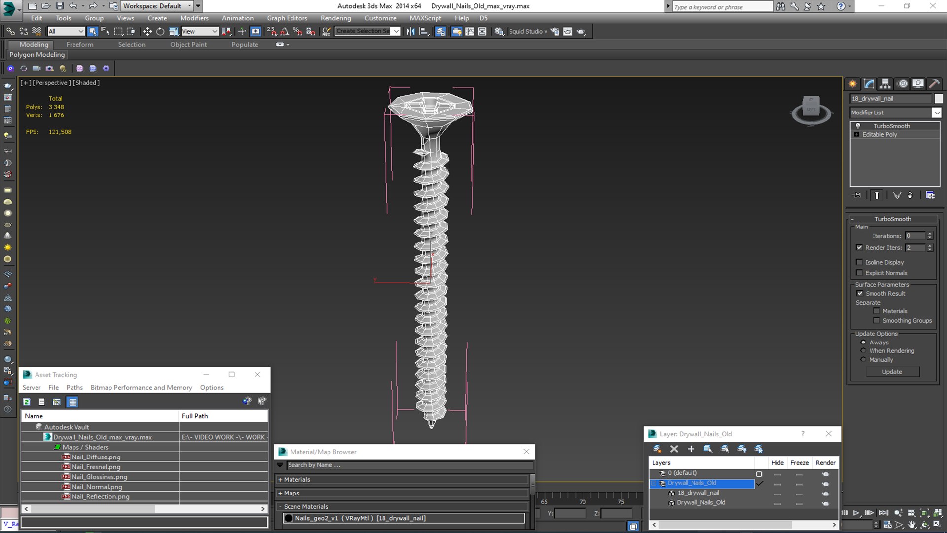 3D Drywall Nails Old Model - TurboSquid 2059825