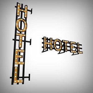 Hotel Bulb Sign