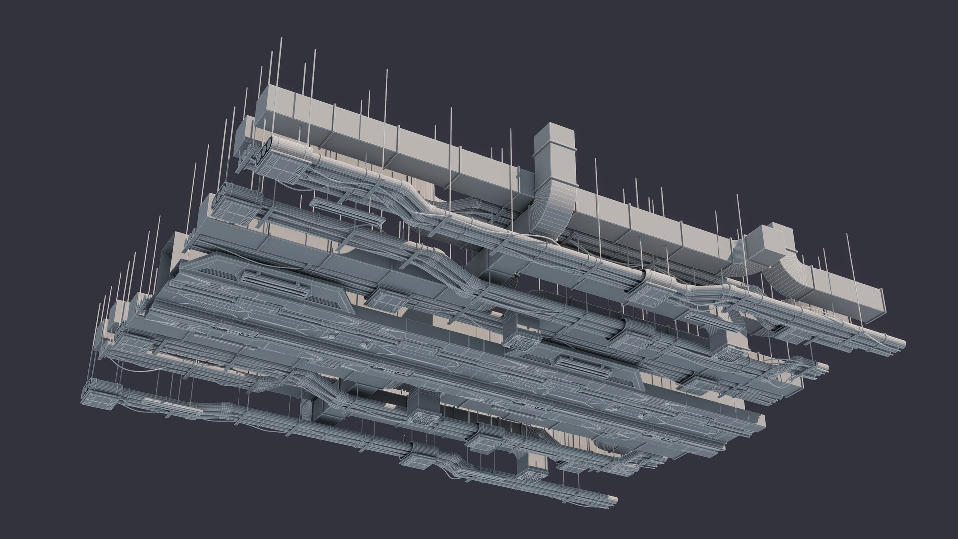 3D Sci-Fi Architecture Panels Kit Vol 05 Model - TurboSquid 2056476