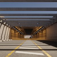 Modular Road Tunnel Assets 3D model