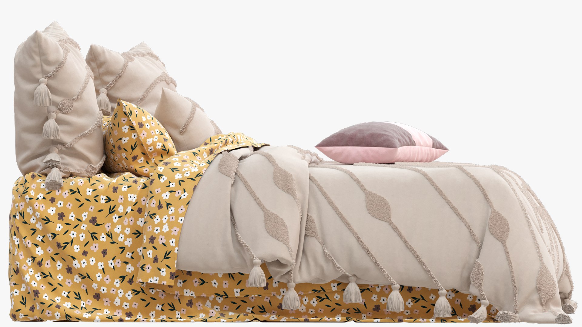 3D Adairs Sunrise Tufted Apricot Quilt Cover Model TurboSquid 1943014