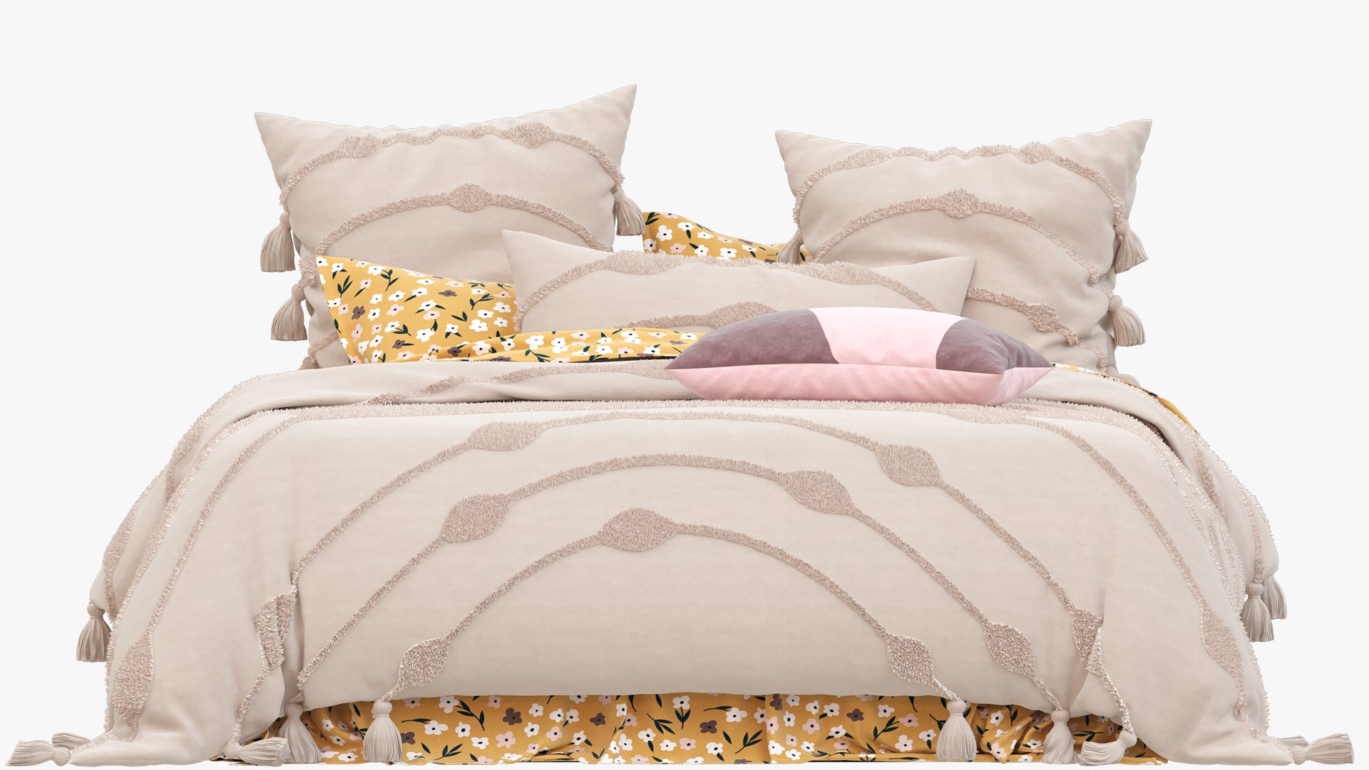 3D Adairs Sunrise Tufted Apricot Quilt Cover Model TurboSquid 1943014