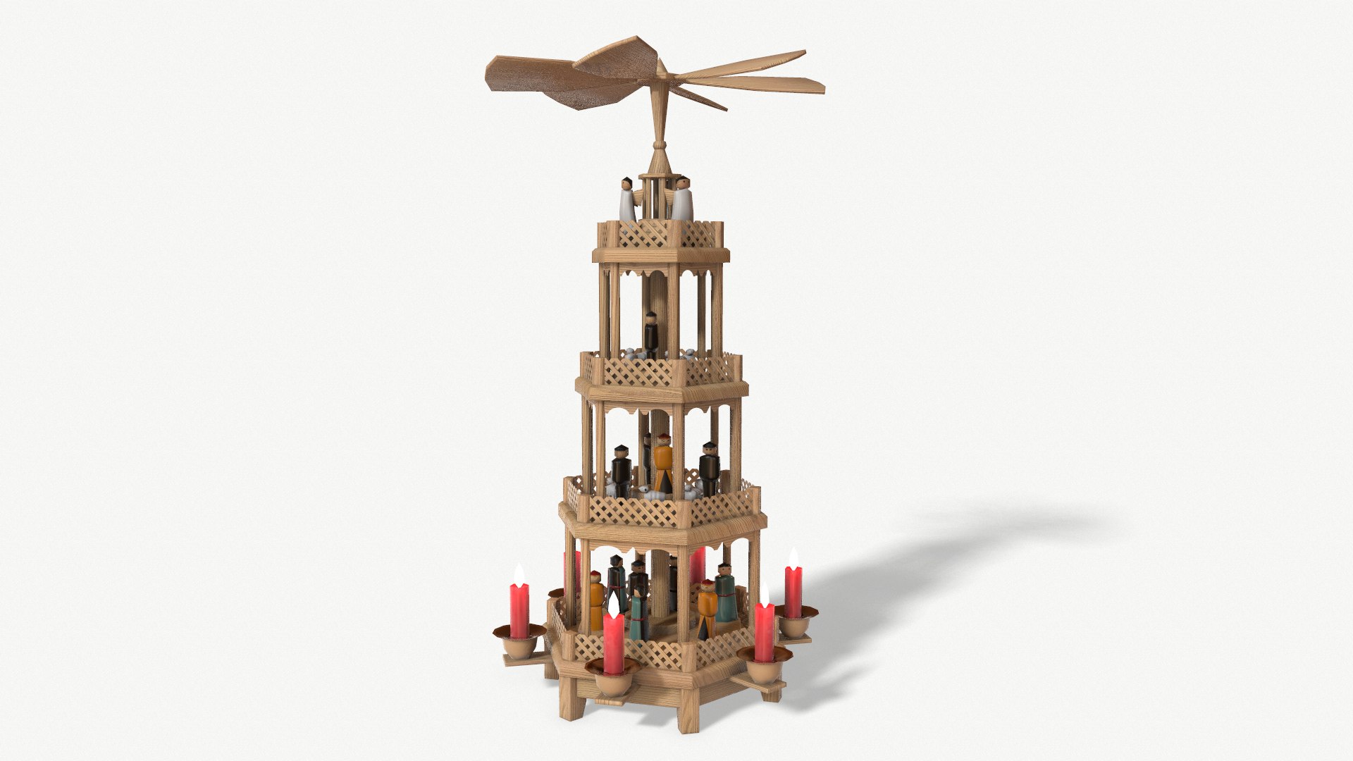 German Christmas pyramid Cranberry 3D model TurboSquid 1993057