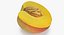 Half of Peach with Seed 3D Model
