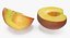 Half of Peach with Seed 3D Model
