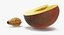 Half of Peach with Seed 3D Model