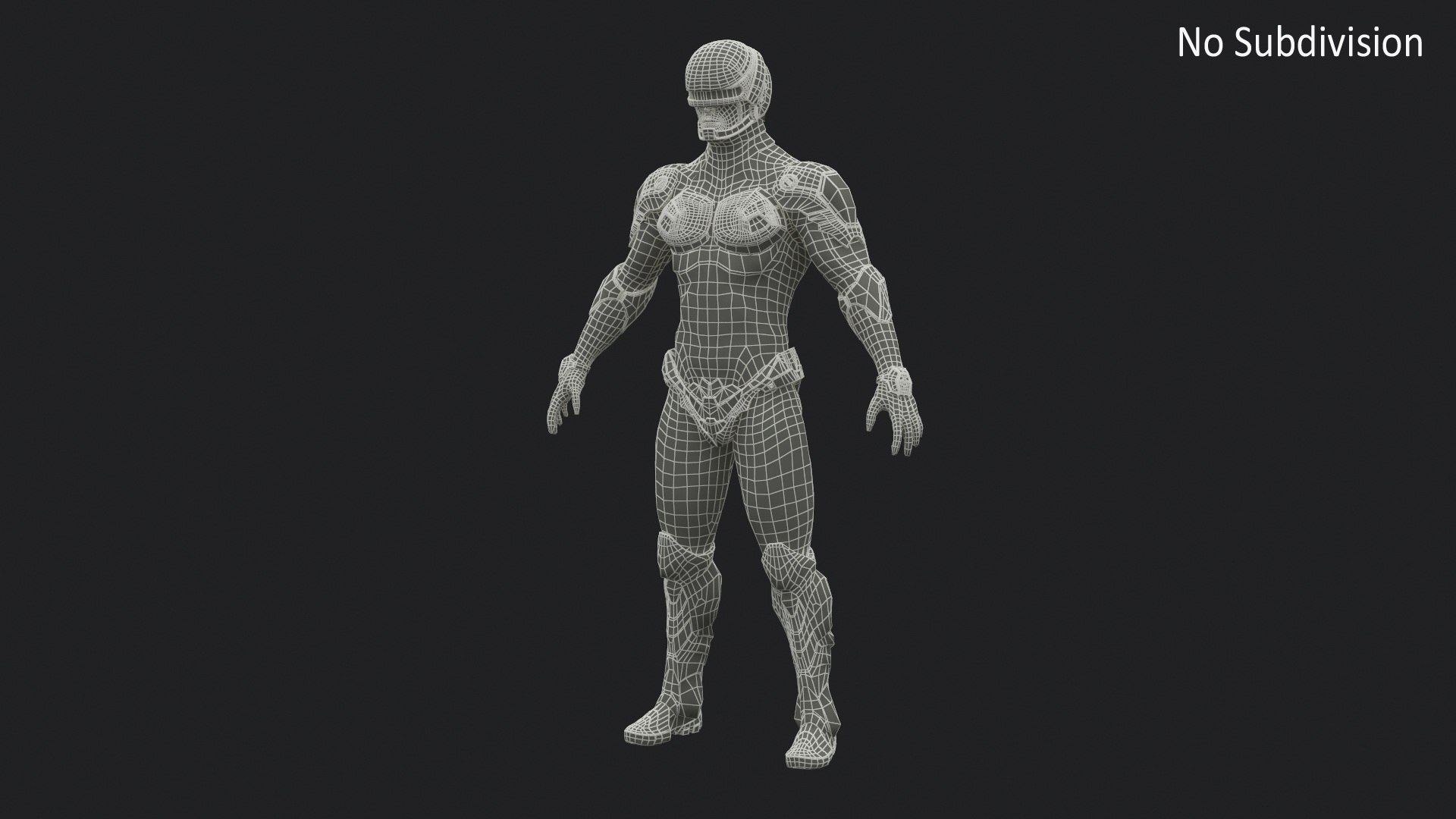 Futuristic Cyborg In Red Armor Rigged For Cinema 4D 3D Model ...