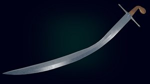 3D Medieval Realictic Ottoman Sabre Middle-poly Game ready 3D model