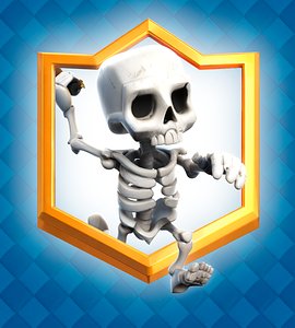 Clash Royale Skeletons Card 3D