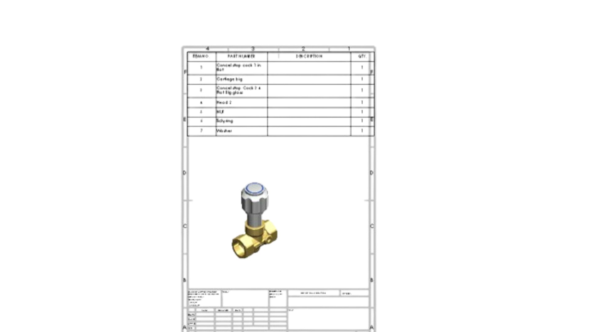 3D Water Tap Conceal Stop Cock 1 In Escoo Flat - TurboSquid 2161436