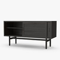 Modern Wooden TV Stand Black