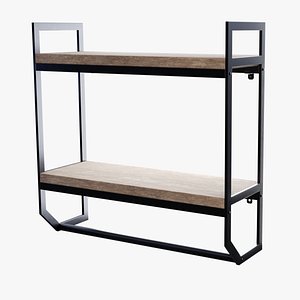 2 tier wall shelf 3D