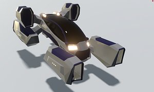Futuristic hovercraft  for space travel  Spaceship model 3D model