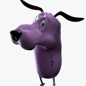 free courage dog 3d model