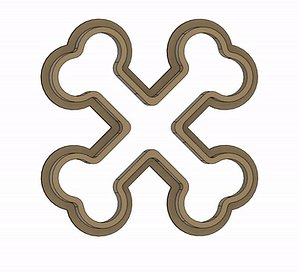 3D DOG BONE COOKIE CUTTER model