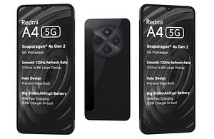 Xiaomi Redmi A4 5G Starry black Low Poly model