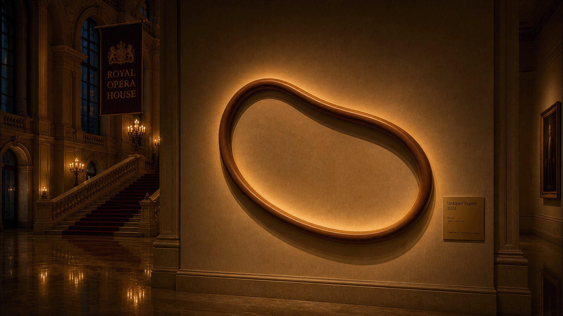 3D Organic Loop Wooden Frame - Modern Sculptural Wall Art - Luxury CNC ...