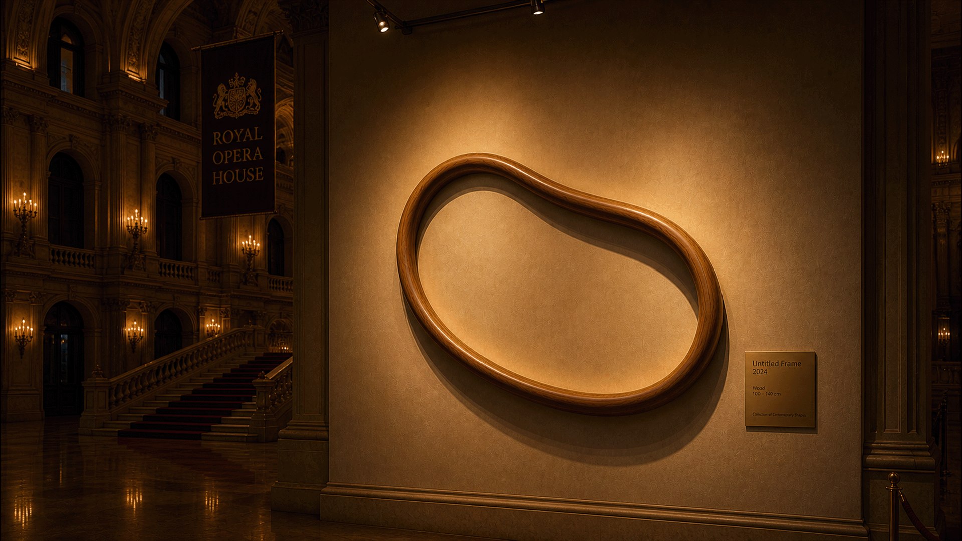 3D Organic Loop Wooden Frame - Modern Sculptural Wall Art - Luxury CNC ...
