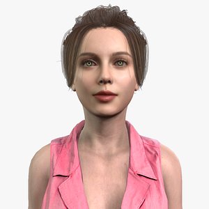 3D Beautiful Woman 3D Character Rigged Game Ready