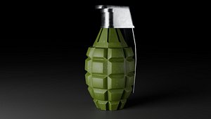 3D Military Hand Grenade MK2 PBR 3D Model