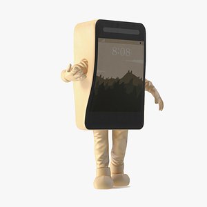 3D Phone Costume Character Golden Rigged for Cinema 4D