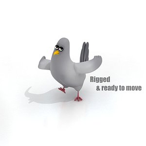 Cartoon Pigeon - RIGGED