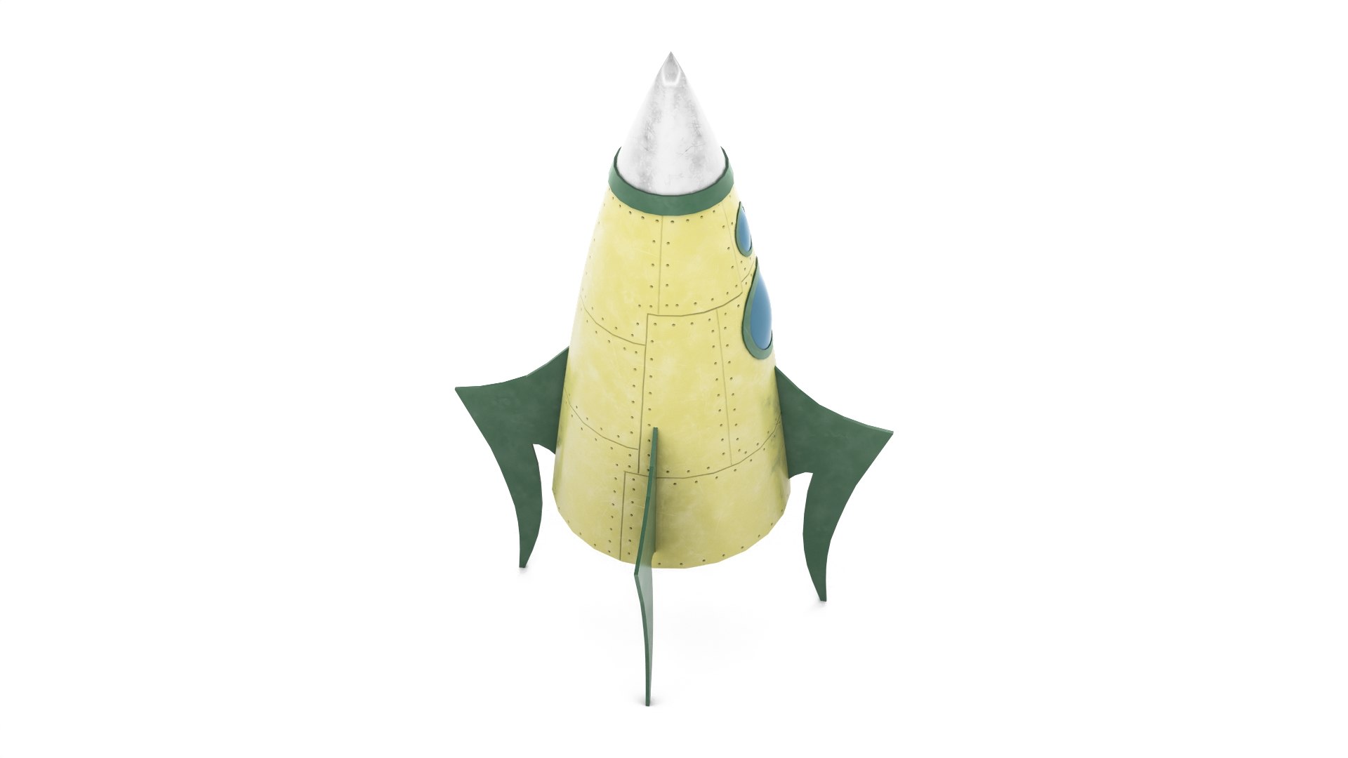 3D model yellow metal rocket - TurboSquid 1656679