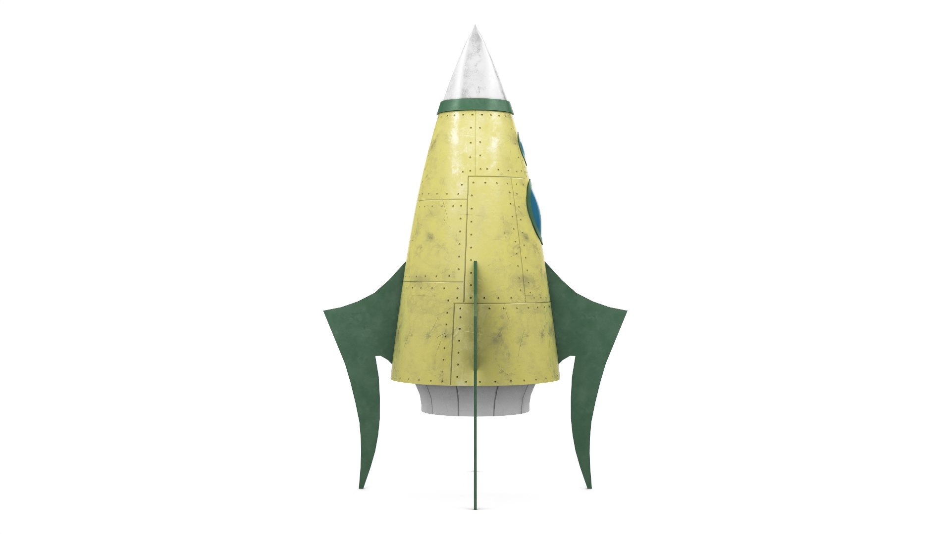 3D model yellow metal rocket - TurboSquid 1656679