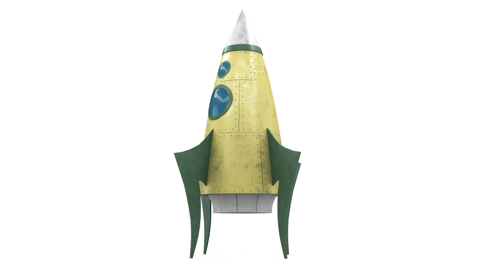 3D model yellow metal rocket - TurboSquid 1656679
