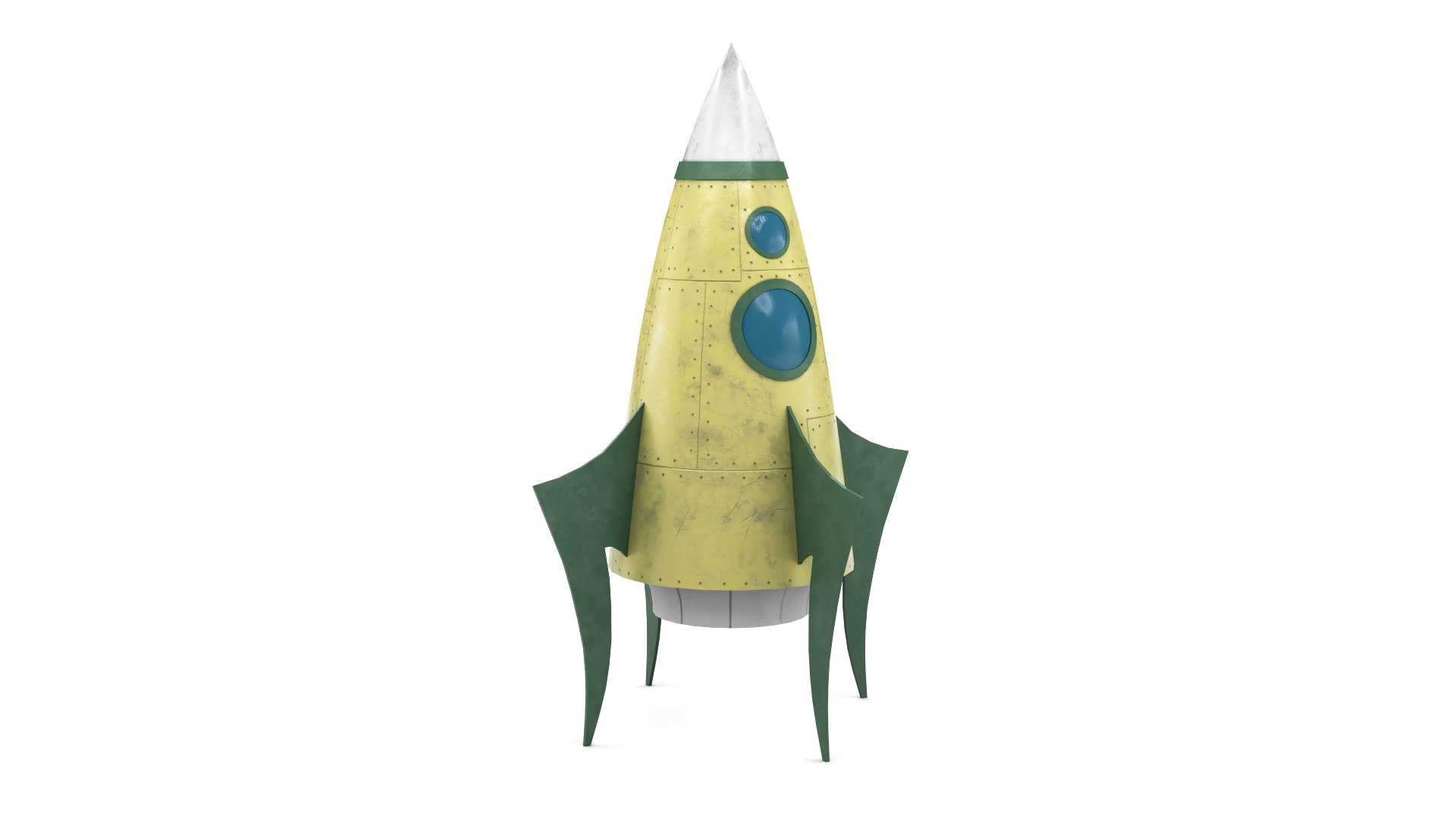 3D model yellow metal rocket - TurboSquid 1656679