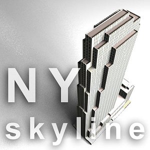 3d model of general electric building rockefeller