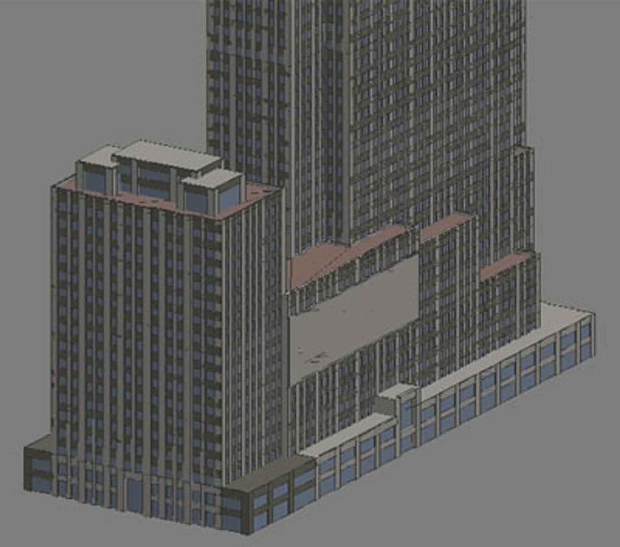 3d model of general electric building rockefeller