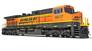 3D ge ac4400cw locomotive bnsf model
