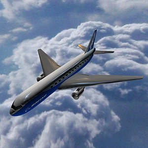 3d flying boeing 767