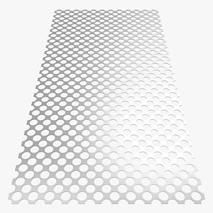 Perforated panel in 45 degree staggered pattern 3D