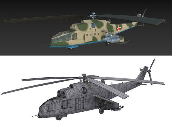 3D Russian military helicopter