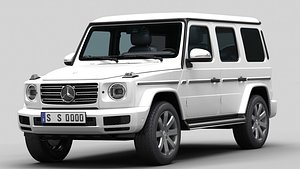 Mercedes Benz G Class White 3D Model 3D model