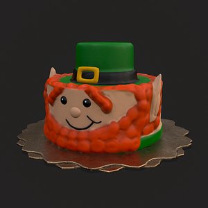 Leprechaun Head Cake 3D model