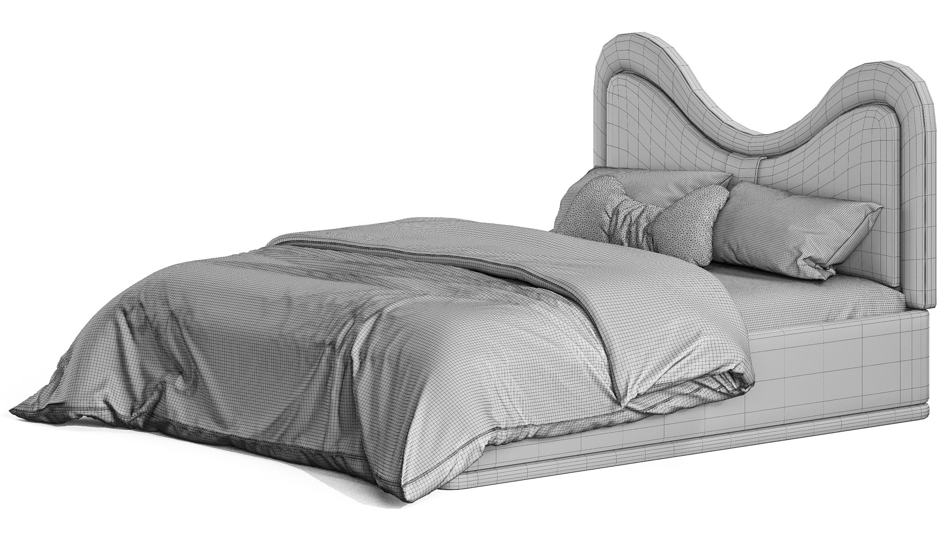 3D model Childrens bed with upholstered headboard TurboSquid 2177795