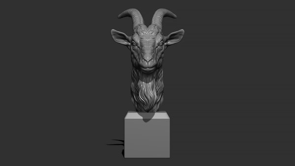 3D Goat head bust - TurboSquid 1954880