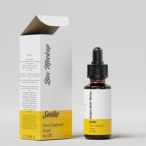 3D model Dropper Bottle Mockup 08