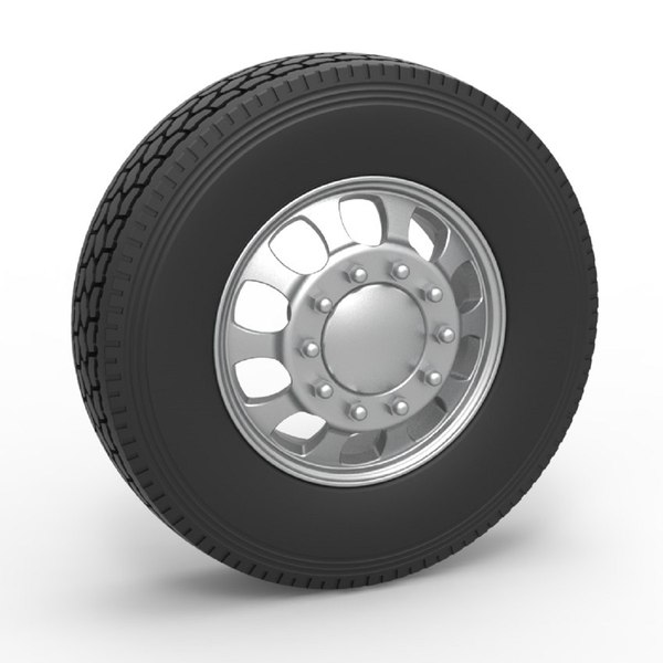 Diecast Front custom wheel of semi truck Version 22 Scale 1 to 253D模型 ...