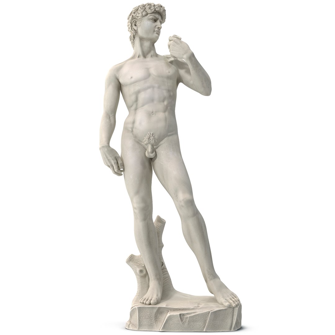 Par Passende Almindeligt 3d statue david model