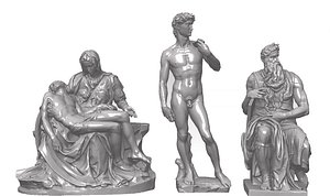 PIETA DAVID MOSE MICHELANGELO BUONARROTI
