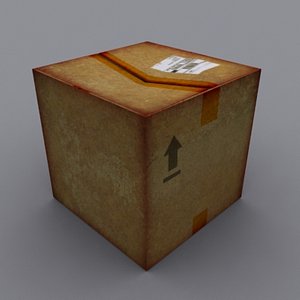 3d cardboard boxes model