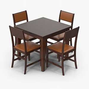 Table With Chairs 3D